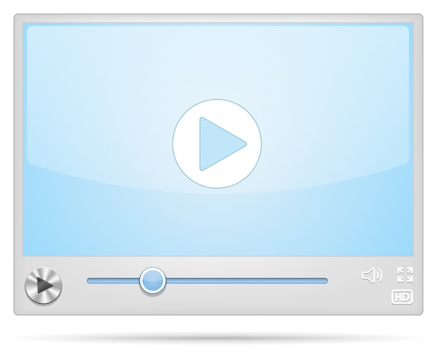 Gratis vector cool video player-scherm