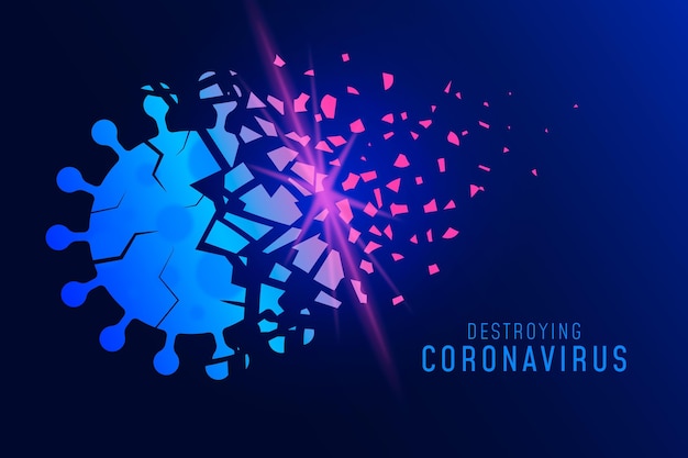 Coronavirus-achtergrond vernietigen