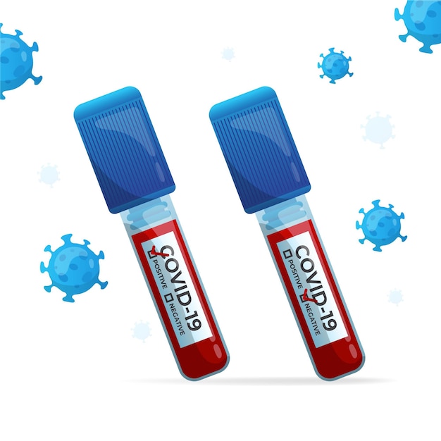 Gratis vector coronavirus bloedtest