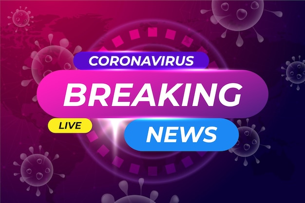 Coronavirus breaking news achtergrond