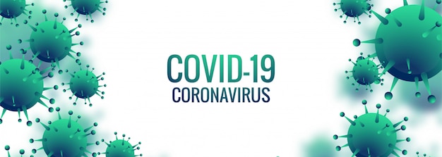Gratis vector coronavirus cellen banner