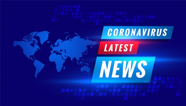 Gratis vector coronavirus covid-19 laatste nieuwsuitzending concept achtergrond