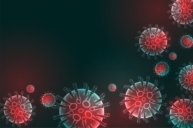 Coronavirus covid-19 virusinfectie verspreid achtergrondontwerp