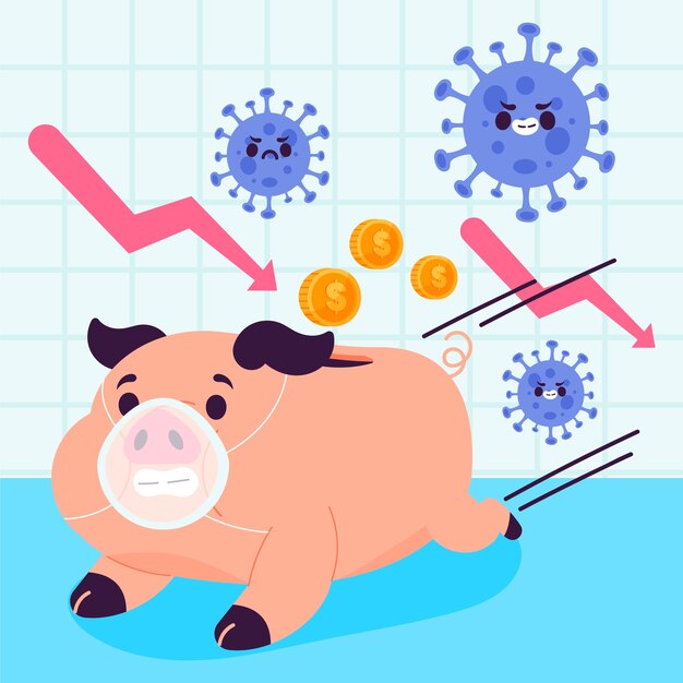 Coronavirus economie impactconcept