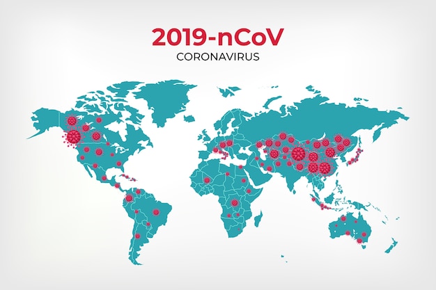 Gratis vector coronavirus kaart