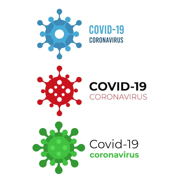 Gratis vector coronavirus logo concept