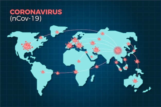 Coronavirus ncov-19 verspreidt zich over de hele wereld