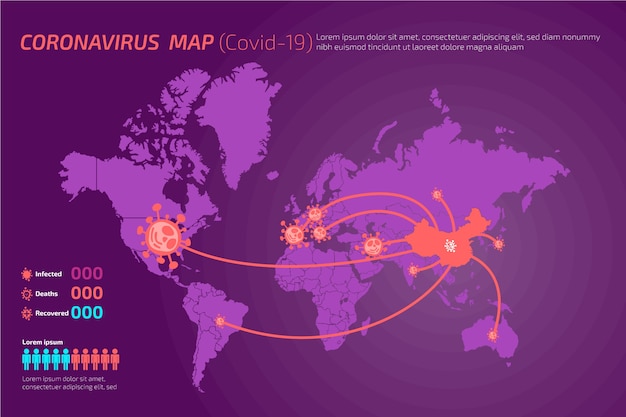 Coronavirus ncov-19 verspreidt zich over elk continent