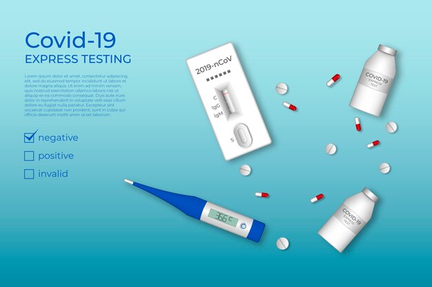 Coronavirus testkit achtergrond