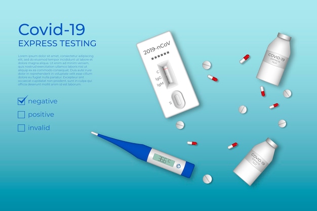 Coronavirus testkit achtergrond