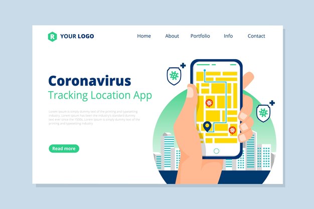 Coronavirus-trackinglocatie-app - bestemmingspagina