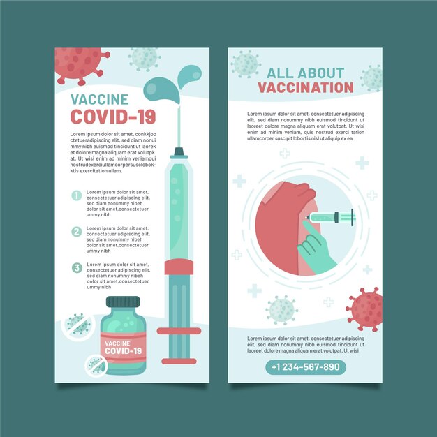 Coronavirus vaccinatie informatieve brochure sjabloon