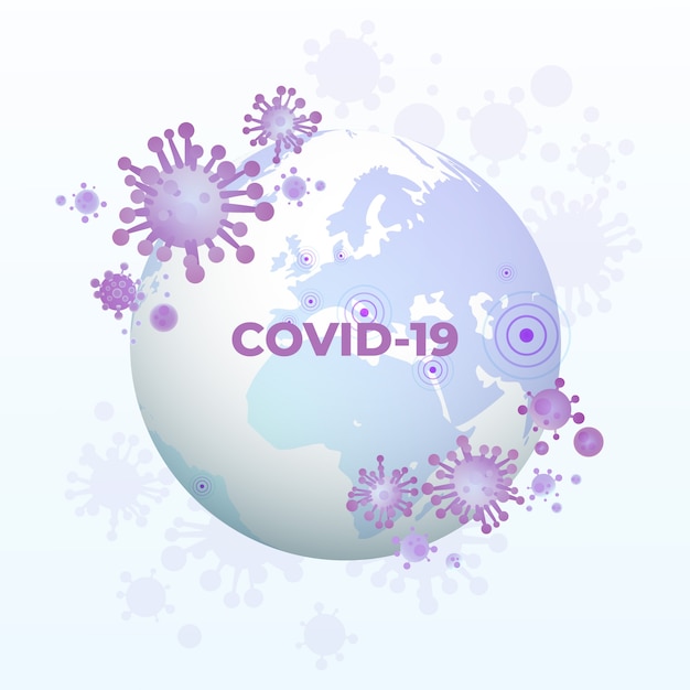 Gratis vector coronavirus-wereldoverdracht