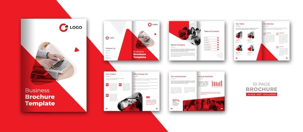 Corporate bedrijfsprofiel brochure sjabloonontwerp