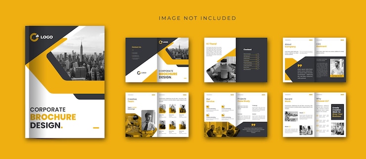 Gratis Vector corporate bedrijfsprofiel brochure sjabloonontwerp