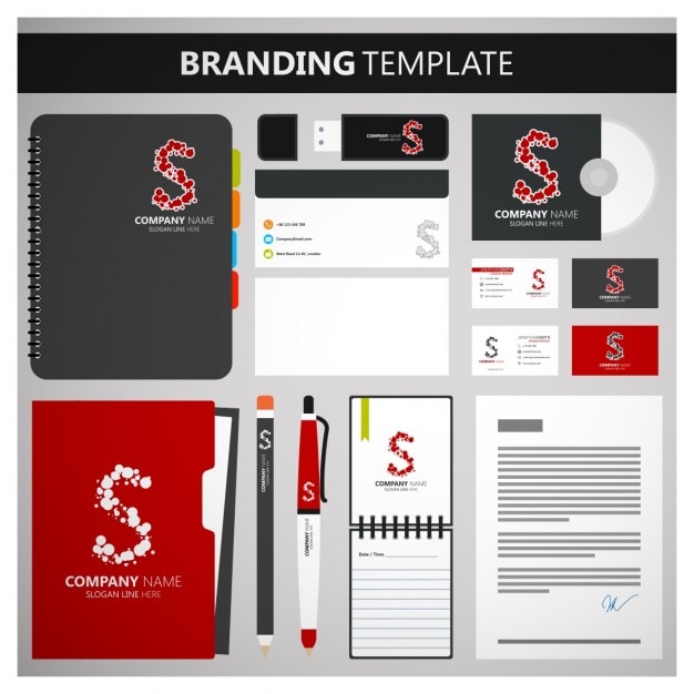 Gratis Vector corporate branding set