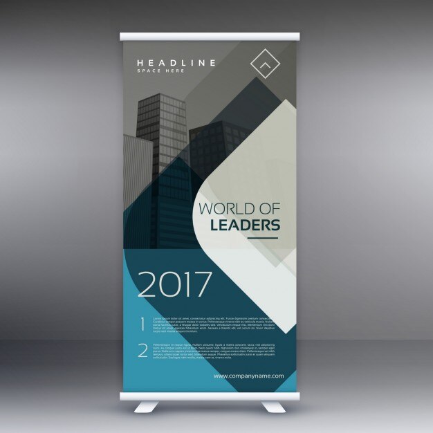 corporate business roll up banner presentatiesjabloon