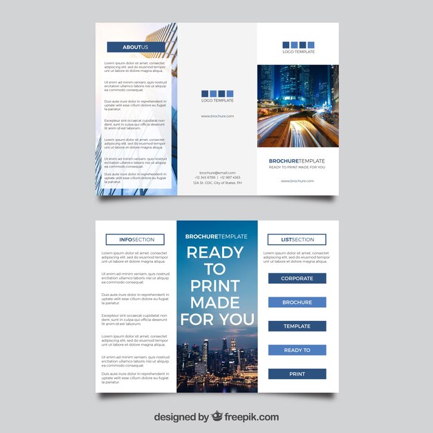 Corporate triplet brochure sjabloon