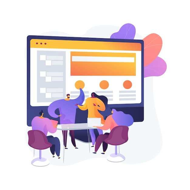Corporate website abstracte concept illustratie