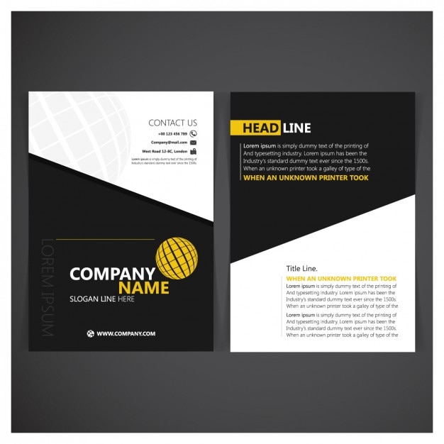 Gratis vector corporatieve folder ontwerp