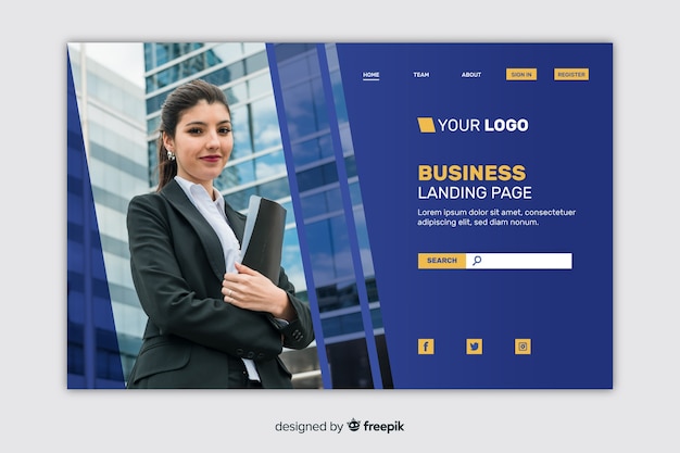 Corporatieve landingspagina-websjabloon voor bedrijven of bureaus
