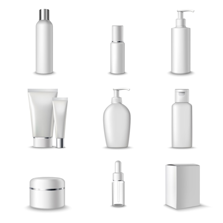 Gratis Vector cosmetica pakketten ingesteld