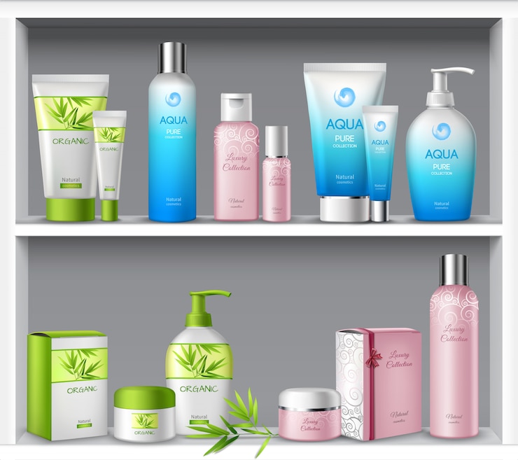 Gratis Vector cosmetische en hygiënische schoonheidsbehandelingsproducten voor vrouwen