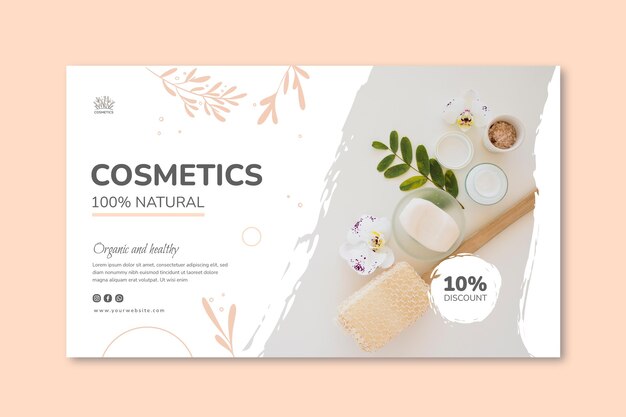 Cosmetische sjabloon voor spandoek