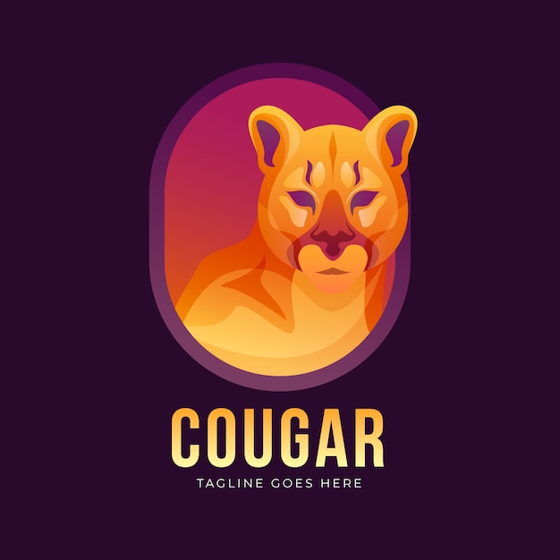 Cougar branding logo sjabloon