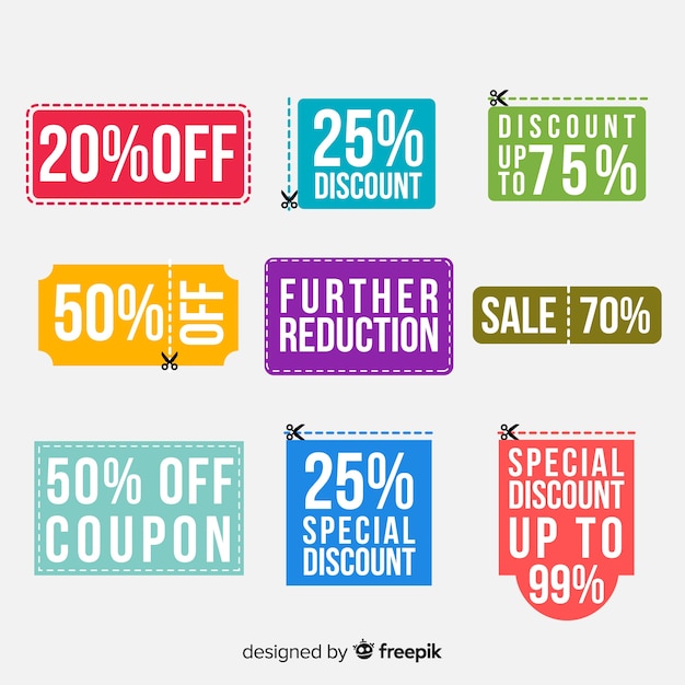 Coupon verkoopset label