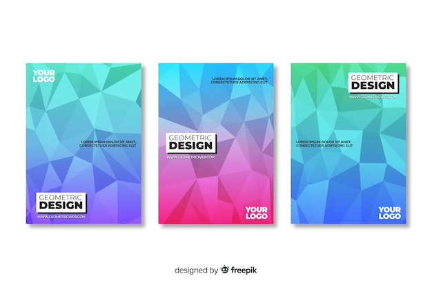 Covercollectie met geometrisch ontwerp