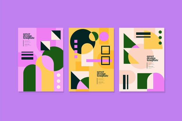 Coversets met kleurrijke abstracte vormen