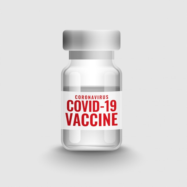 Gratis vector covid-19 coronavirus vaccinfles voor medisch gebruik