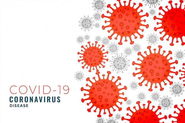 Gratis vector covid-19-coronavirusinfectie-uitbarsting verspreid achtergrondontwerp