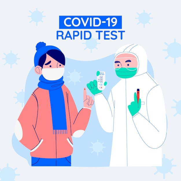 Gratis vector covid-19 snelle test