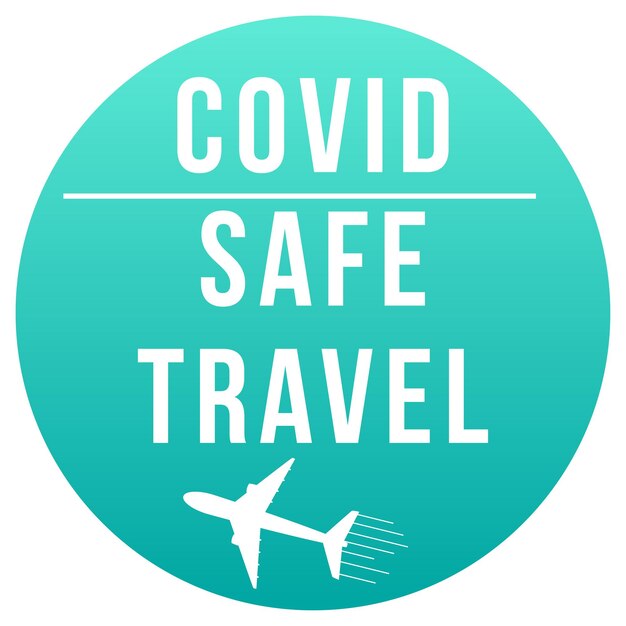Covid Safe Travel typografieontwerp