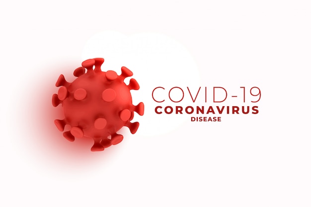 Covid19 coronavirus achtergrond met 3D-celontwerp