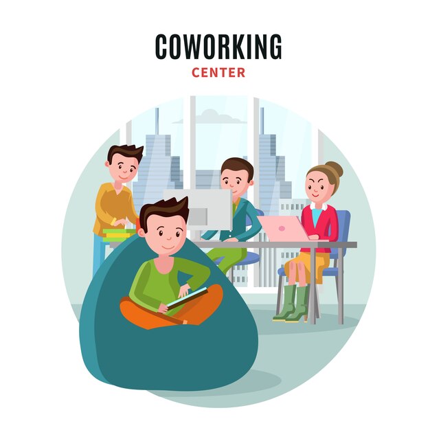 Coworking Center vlakke samenstelling