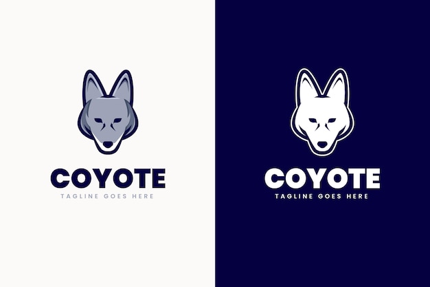 Coyote branding logo sjabloon