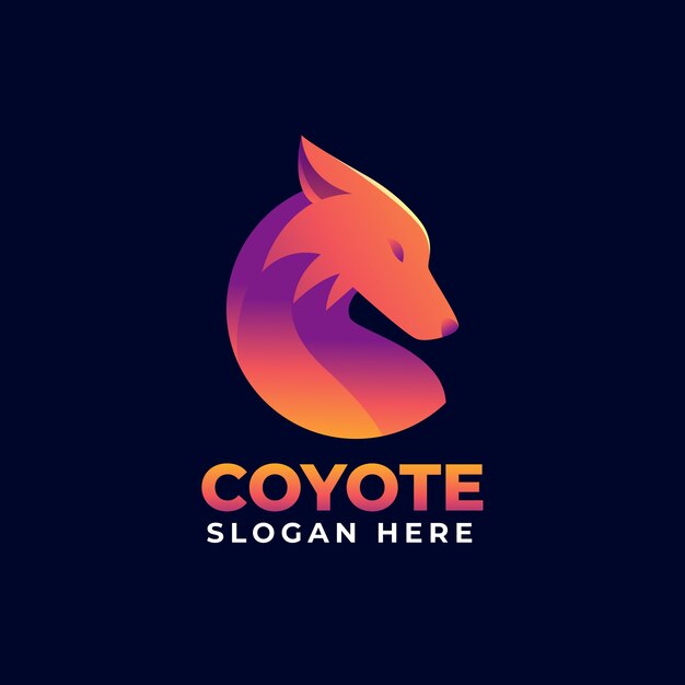 Coyote branding logo sjabloon