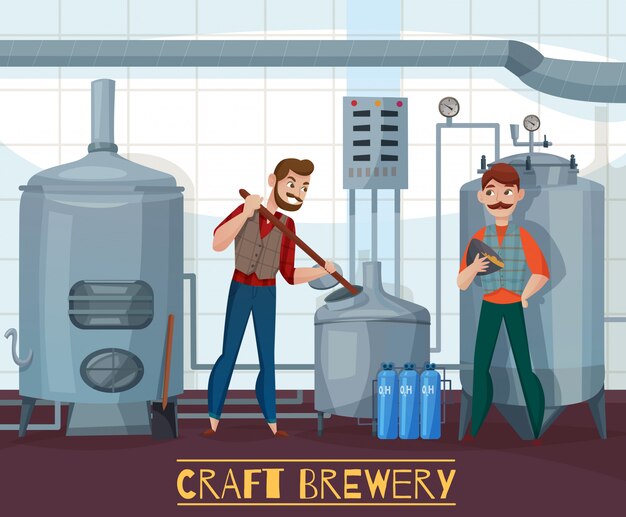 Craft Brewery Cartoon afbeelding