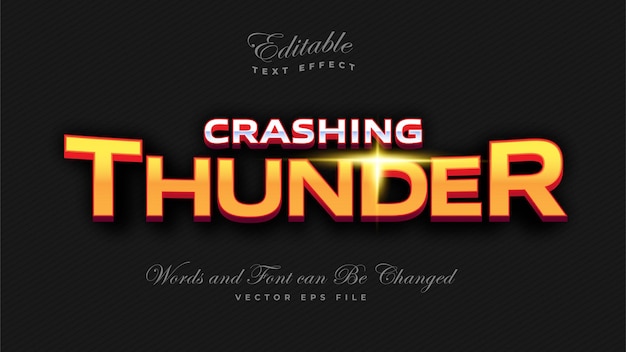 Crashen Thunder vet teksteffect