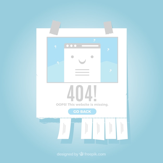 Gratis vector creatief 404 foutontwerp