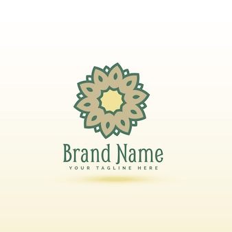 Creatief bloemstijl logo conceptontwerp