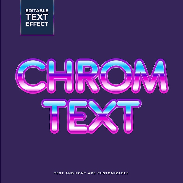 Gratis vector creatief chrom-teksteffect