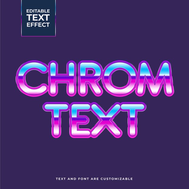 Creatief chrom-teksteffect