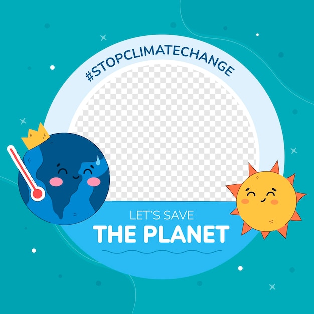 Creatief facebook-frame voor klimaatverandering