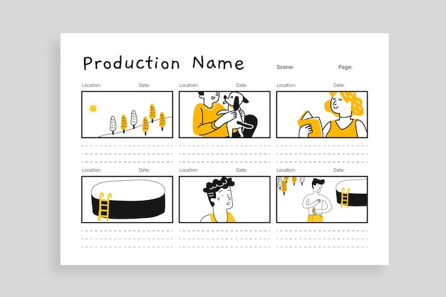 Gratis vector creatief film-storyboard