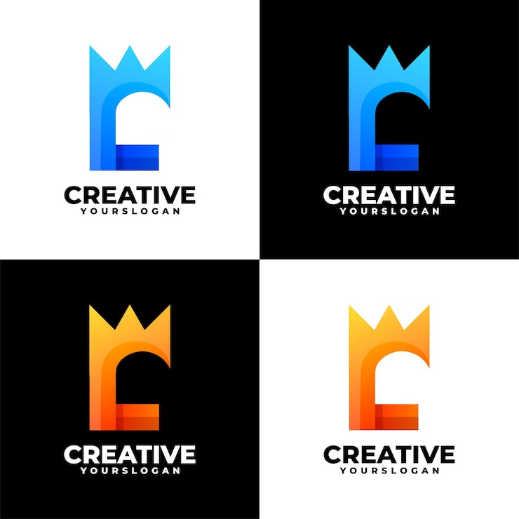Gratis Vector creatief kleurrijk logoontwerp met de letter c