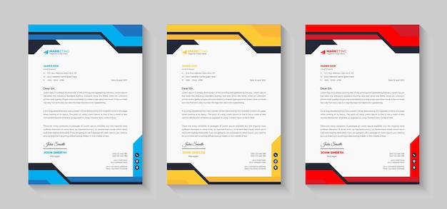 Creatief modern schoon zakelijk briefpapier ontwerp zakelijk briefpapier template